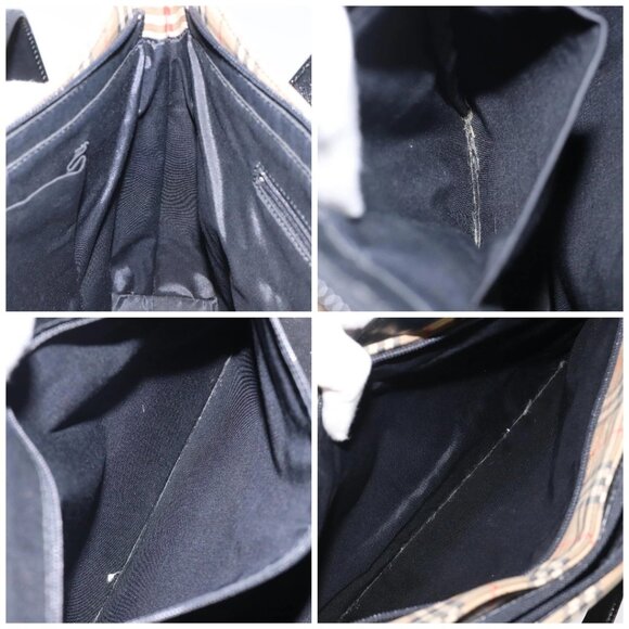 BURBERRY Nova Check Shoulder Bag Canvas Beige Gold - Picture 15 of 16